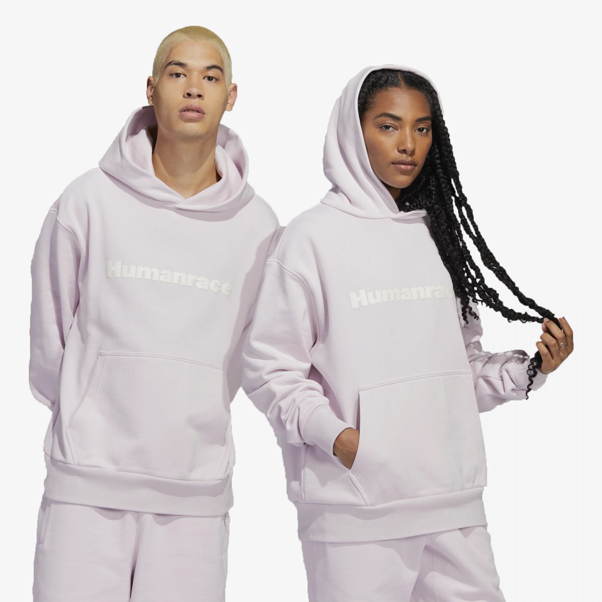 Adidas Originals | PHARRELL WILLIAMS BASICS HOODIE { PINK