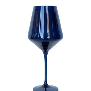 Estelle Colored Wine Stemware - Set of 2 {Midnight Blue}