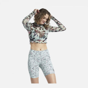 Reebok | CLASSICS FLOURISHING FLORAL PRINT MESH LONG SLEEVE SHIRT