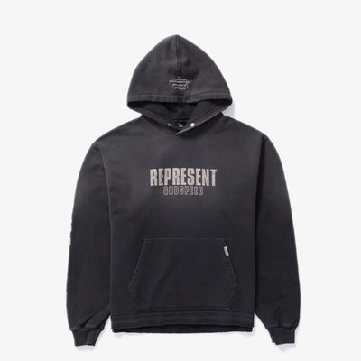 Represent | GODSPEED HOODIE { AGED BLACK