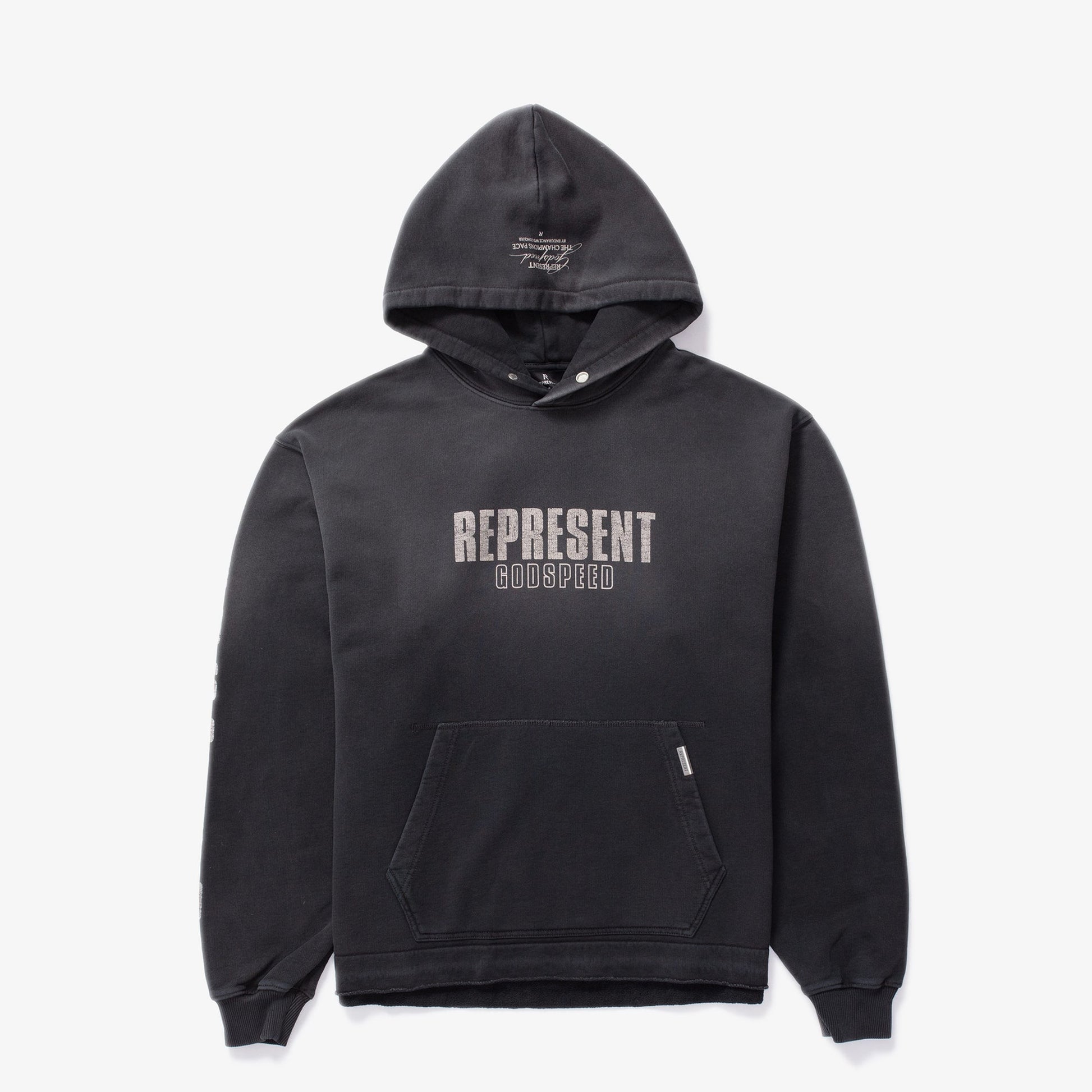 Represent | GODSPEED HOODIE { AGED BLACK