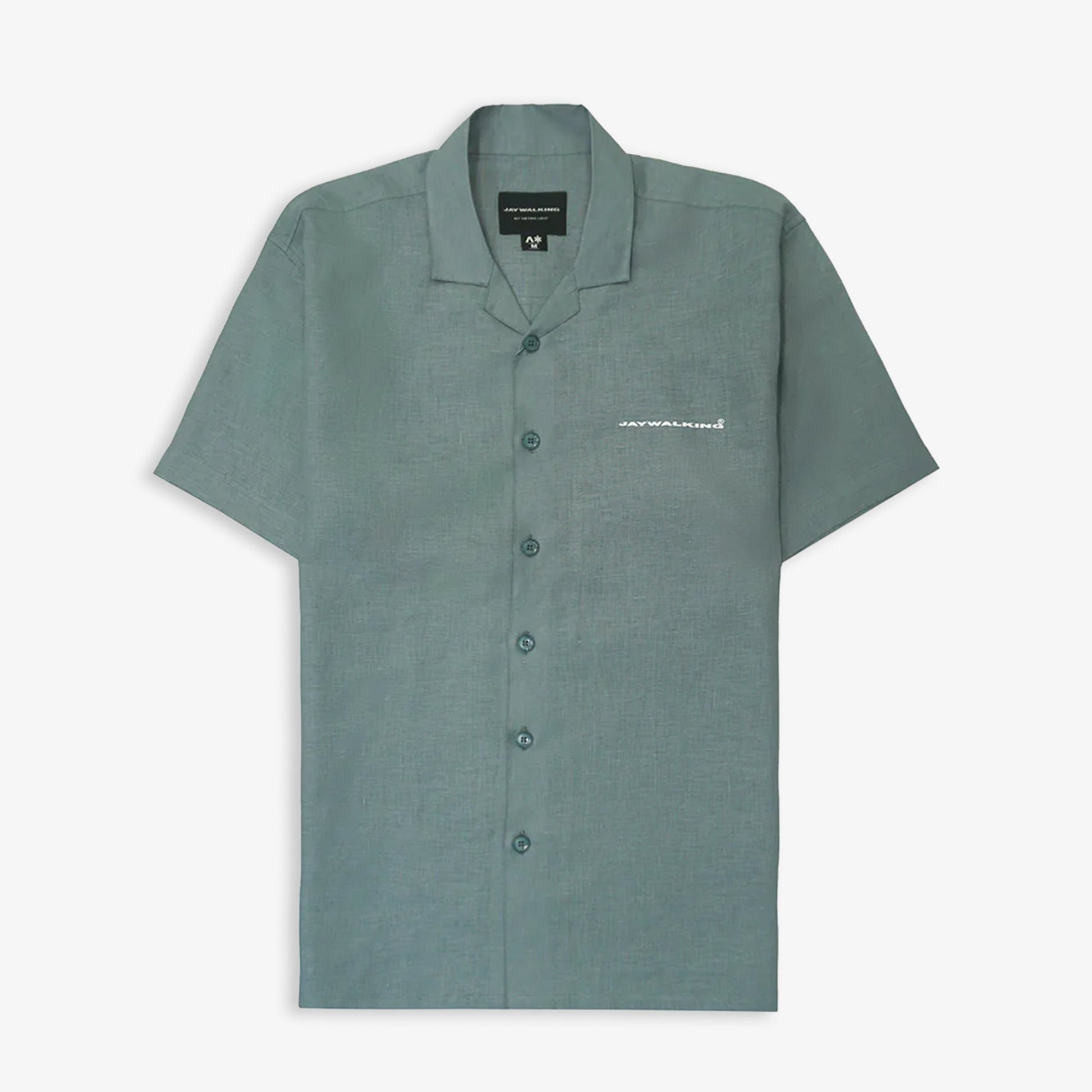 JAYWALKING | BEIGE LINEN SHIRT { SAGE