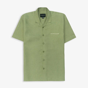 JAYWALKING | BEIGE LINEN SHIRT { GREEN