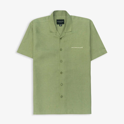 JAYWALKING | BEIGE LINEN SHIRT { GREEN