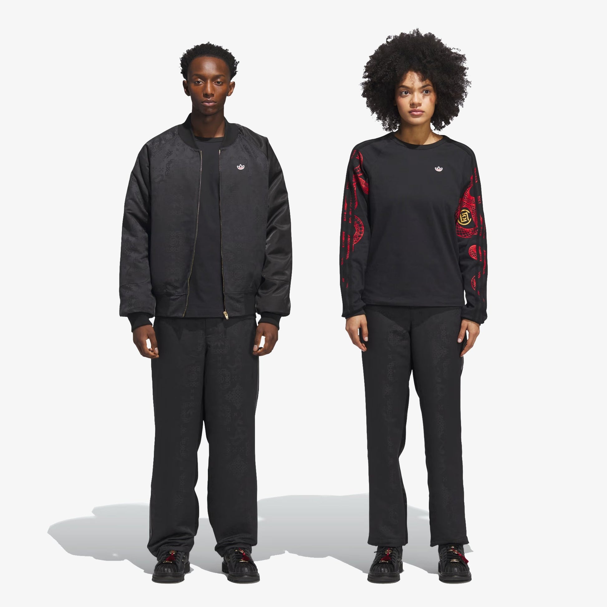 Adidas Originals | CLOT ALLOVER PRINT PANTS BY EDISON CHEN { BLACK