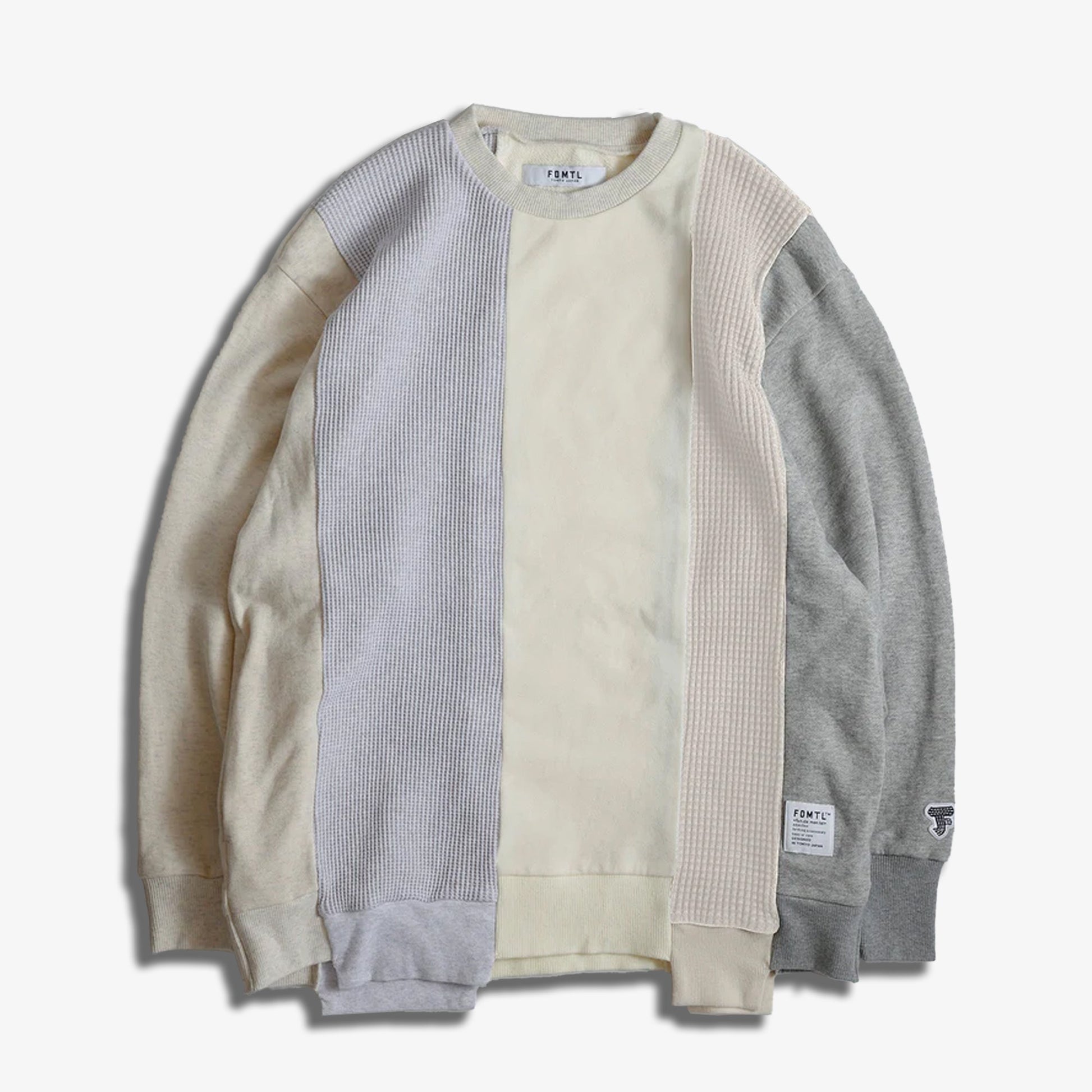 FDMTL | PATCHWORK SWEATSHIRT { WHITE