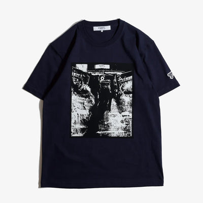 FDMTL | DENIM PRINT TEE { NAVY