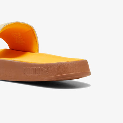 Puma | LEADCAT 2.0 PALERMO FOIL SLIDES { CREAMY VANILLA-PUMA GOLD-TANGERINE-GUM