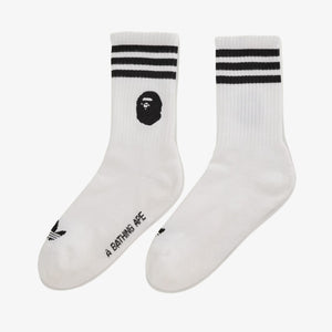 Adidas Originals | BAPE SOCKS { WHITE/BLACK