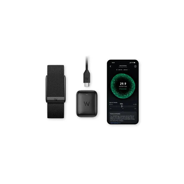 Whoop 5.0 Superknit Obsidian Band (12 Month Peak Subscription Included)