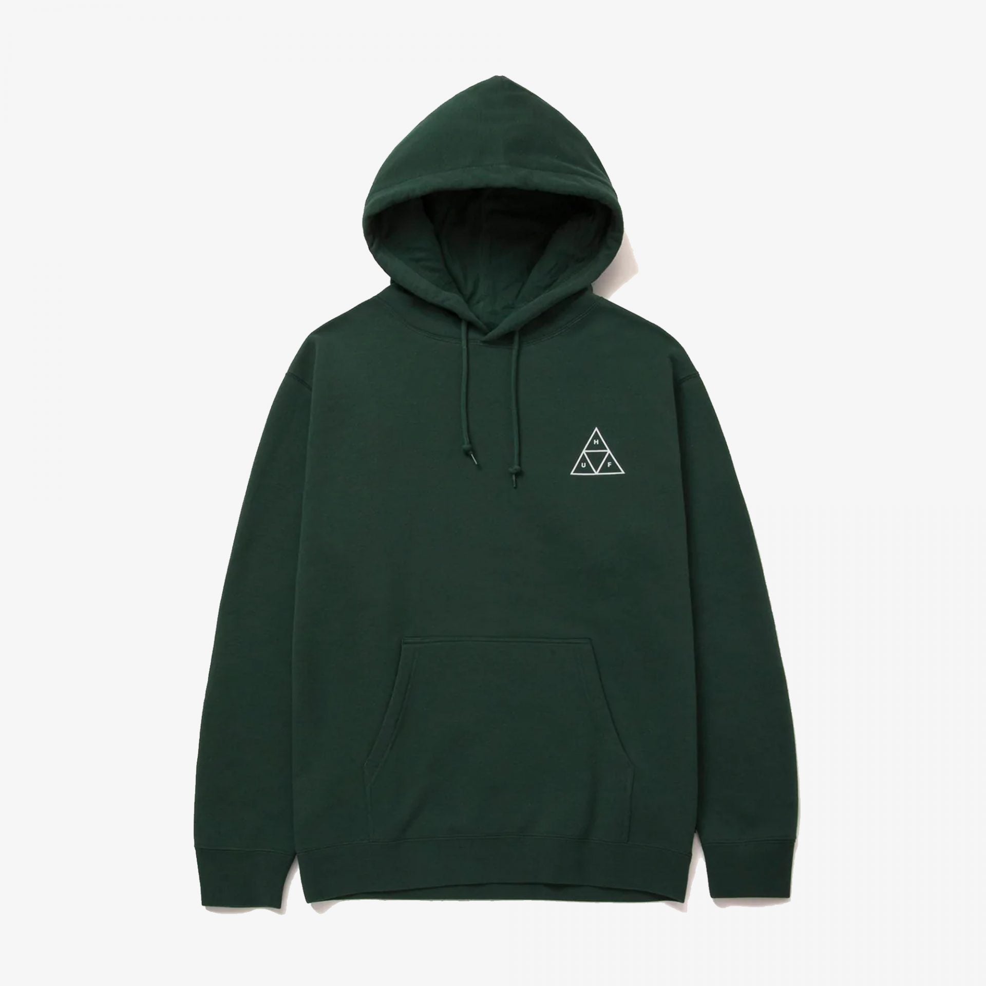 HUF | ESSENTIALS TT HOODIE  { FOREST GREEN