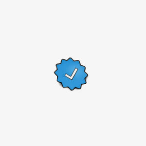 SUPERPLASTIC | BLUE CHECK MARK ENAMEL PIN