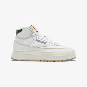 Reebok | CLUB C GEO MID  { WHITE / DARK GREEN