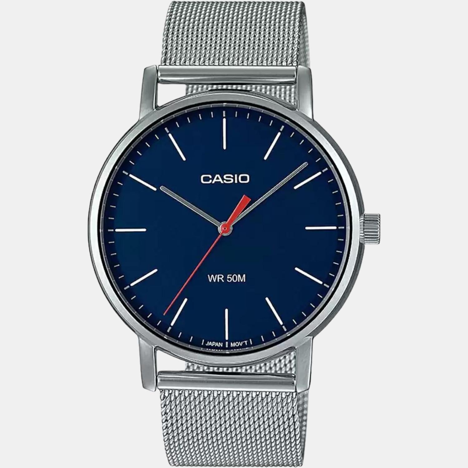Enticer Men Quartz Blue Dial Analog Stainless Steel Watch A1838