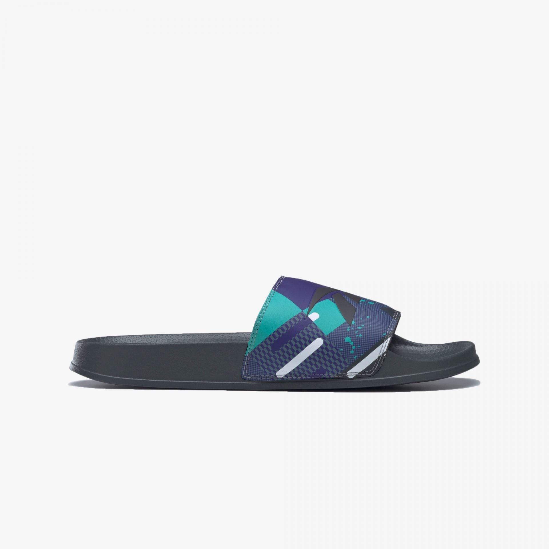Reebok | CLASSIC SLIDES  { CORE BLACK / PURE GREY 7