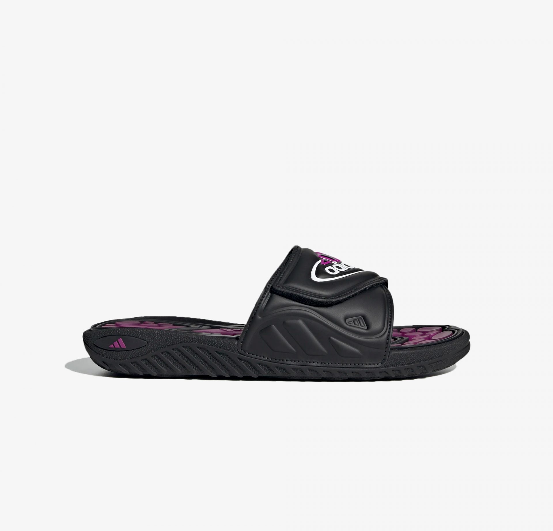 Adidas Originals | REPTOSSAGE SLIDE { CORE BLACK / VIVID PINK