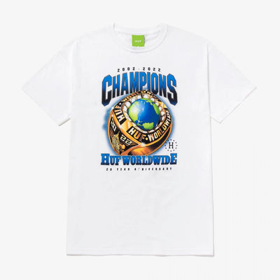 HUF | CHAMPIONS S/S TEE  { WHITE
