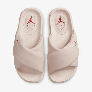 Jordan | JORDAN SOPHIA SLIDES  { LIGHT SOFT PINK / FIRE RED