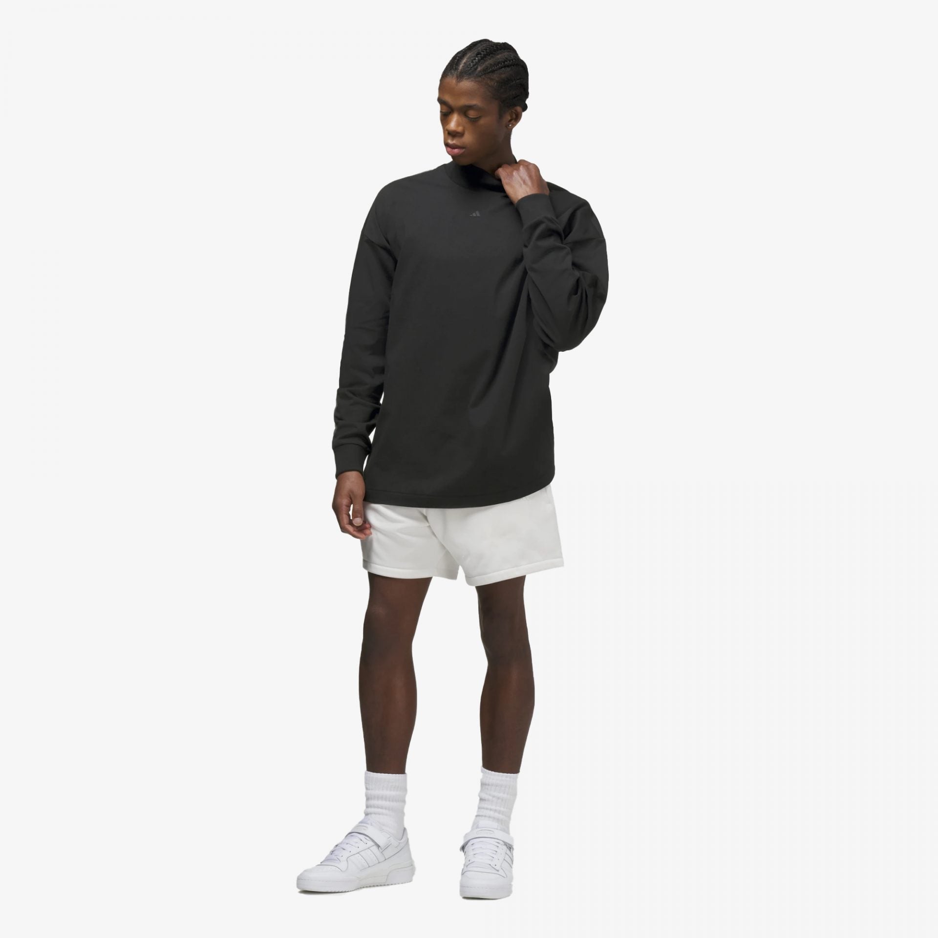 Adidas Originals | BASKETBALL LONG SLEEVE TEE  { BLACK