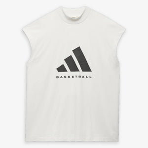 Adidas | BASKETBALL SLEEVELESS TEE  { CLOUD WHITE