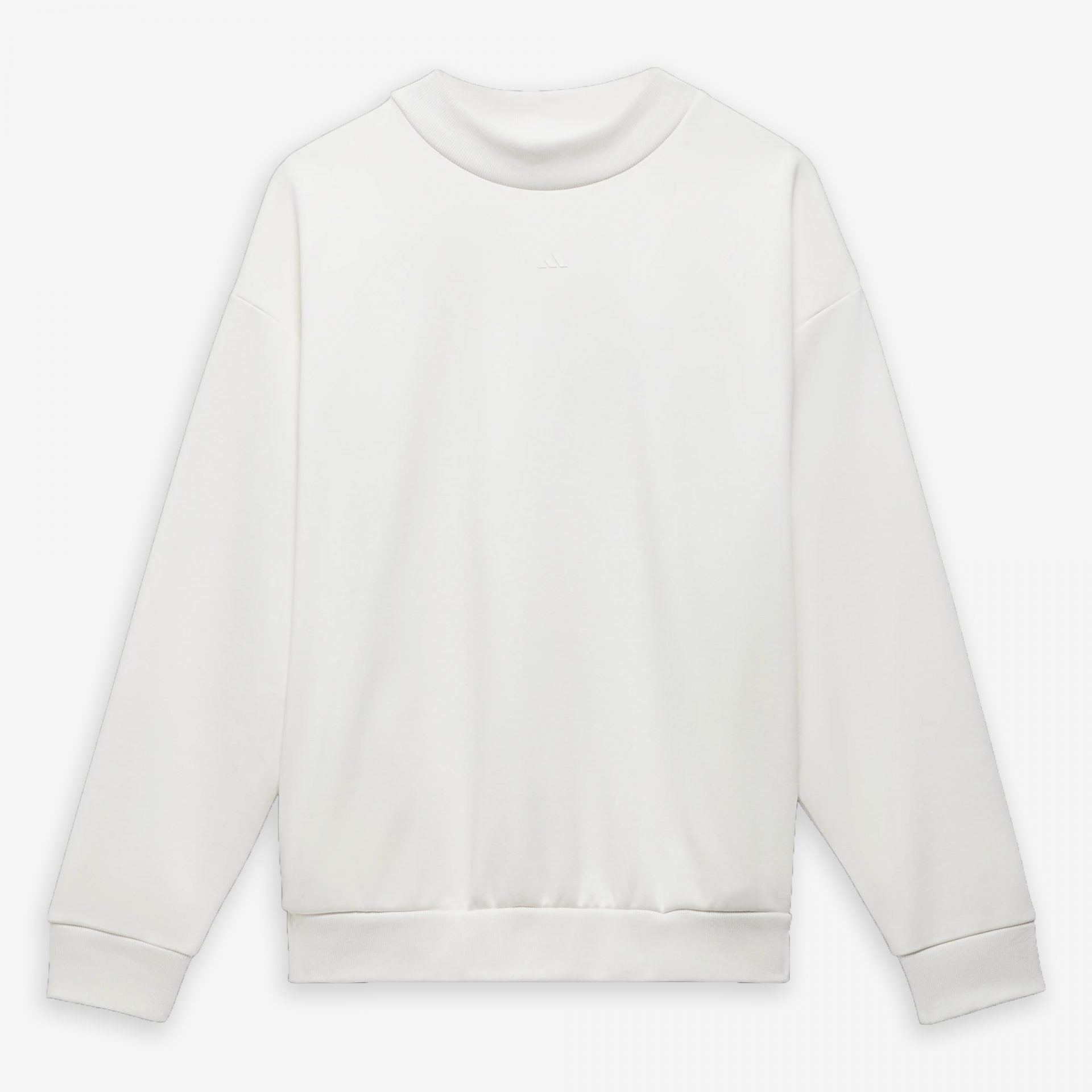 Adidas | BASKETBALL CREW SWEATSHIRT  { WHITE