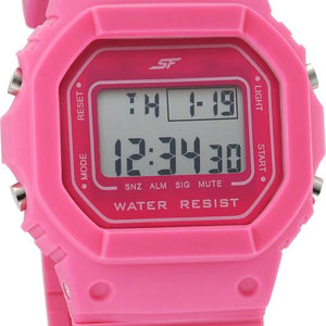 Hexa Pink Digital Dial Polyurethane Strap