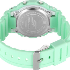 Hexa Green Digital Dial Polyurethane Strap