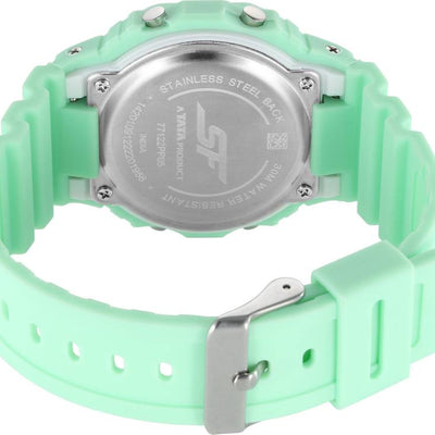 Hexa Green Digital Dial Polyurethane Strap