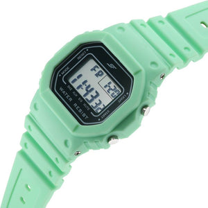 Hexa Green Digital Dial Polyurethane Strap