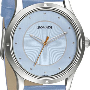 Women of Steel Blue Dial & Blue Leather Strap