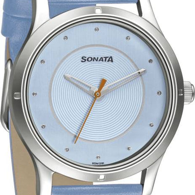 Women of Steel Blue Dial & Blue Leather Strap