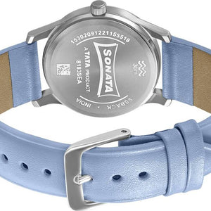 Women of Steel Blue Dial & Blue Leather Strap