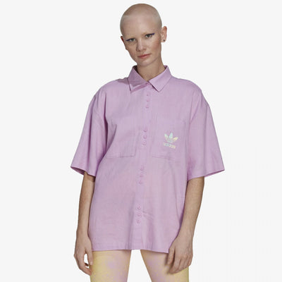 Adidas Originals | LINEN SHIRT  { BLISS LILAC