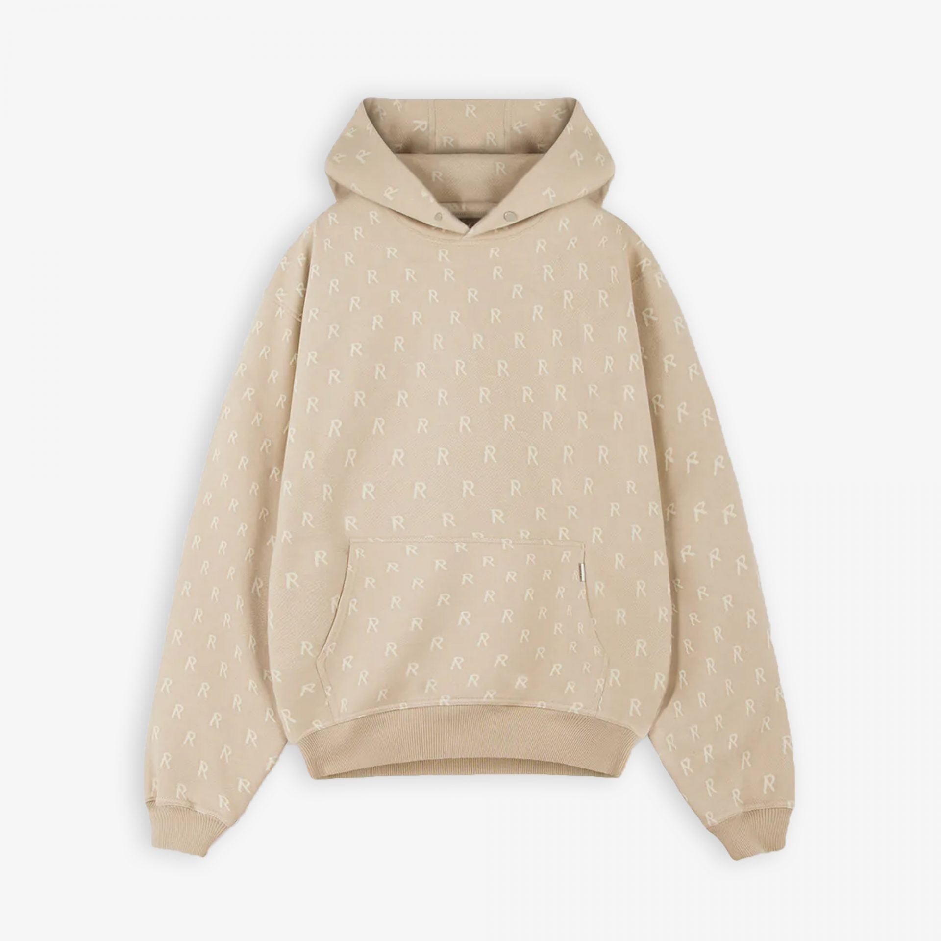 Represent | INTARSIA INITIAL HOODIE  { WHEAT