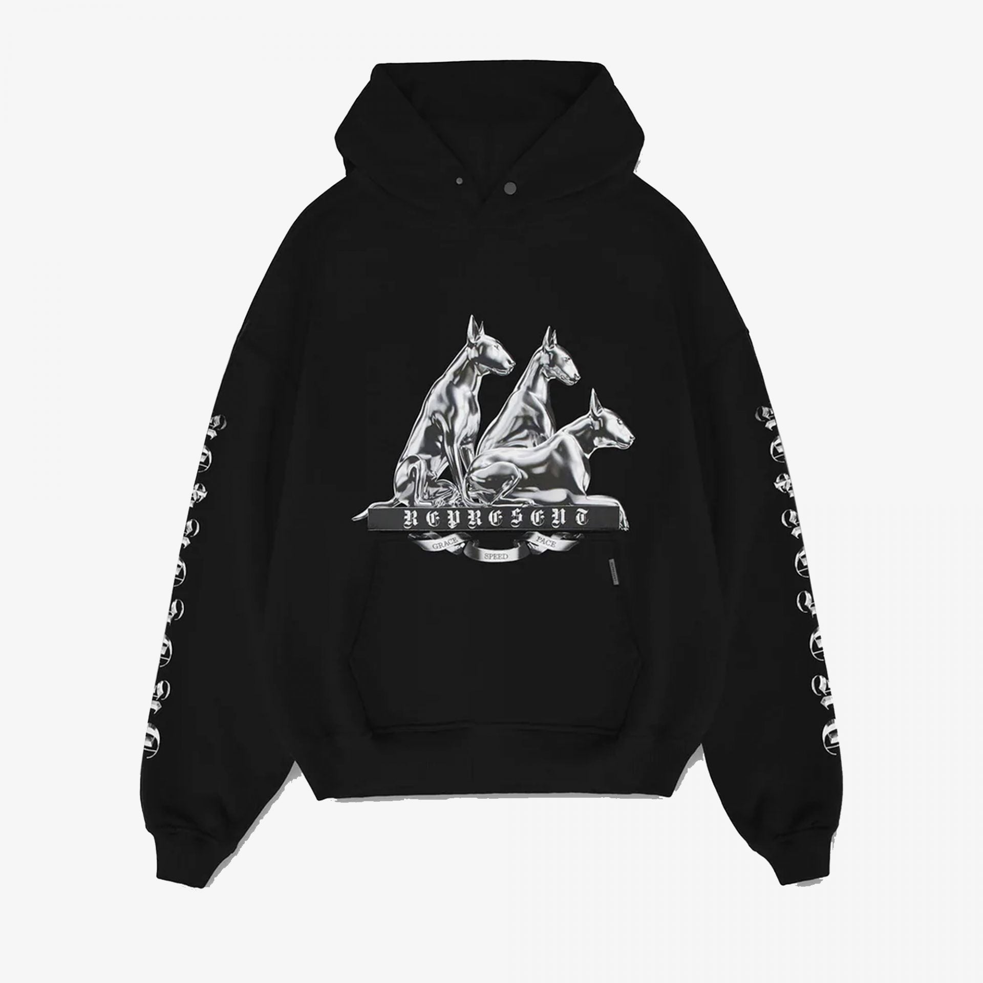 Represent | BULLTERRIER HOODIE  { JET BLACK