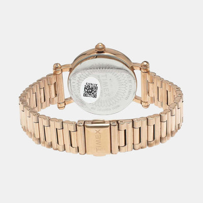 Fria Women Quartz Green Dial Analog Stainless Steel Watch TWEL14303