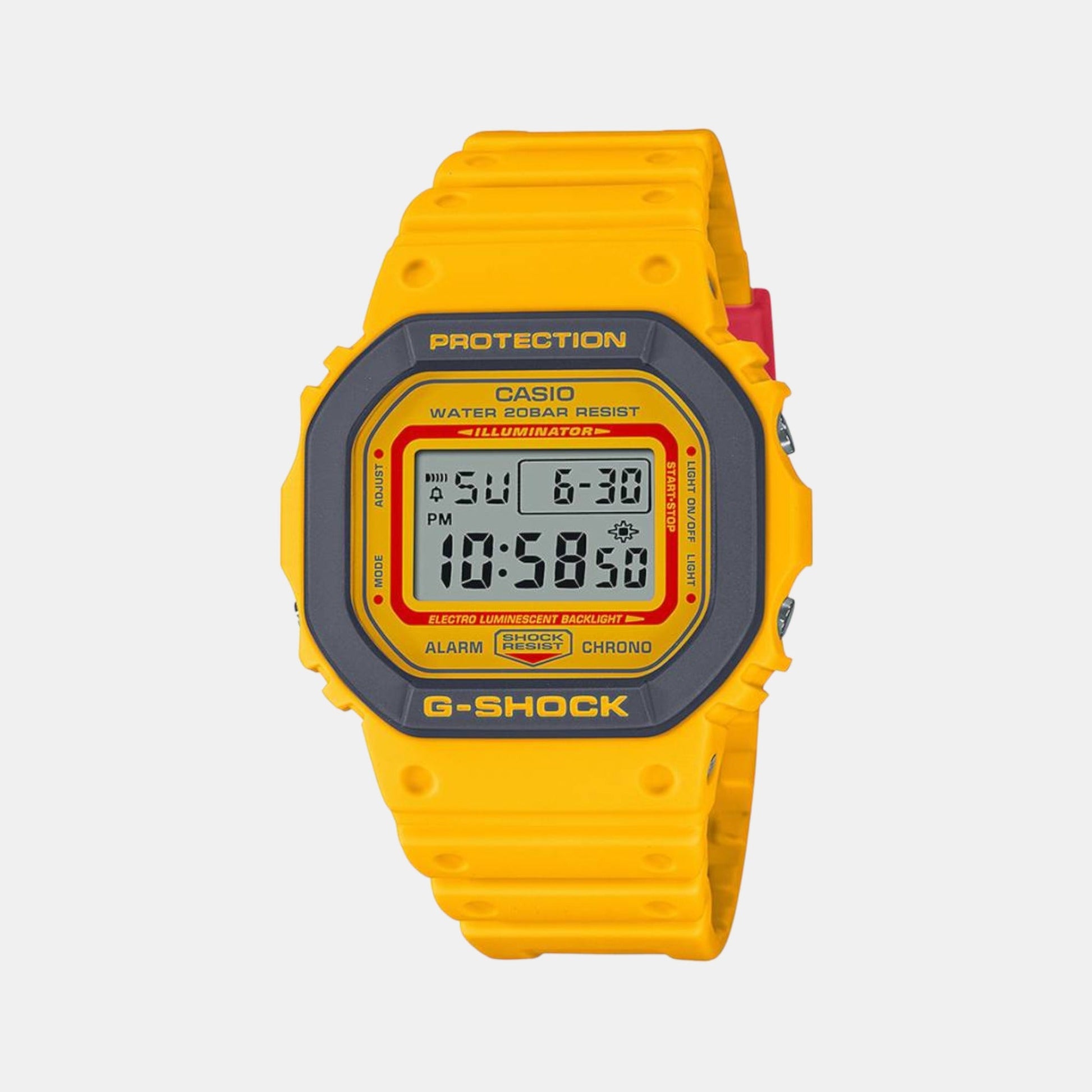 G-Shock Men Quartz Yellow Dial Digital Resin Watch G1335