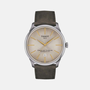 Chemin Des Tourelles Men Automatic Leather Watch T1394071626100