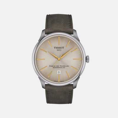 Chemin Des Tourelles Men Automatic Leather Watch T1394071626100