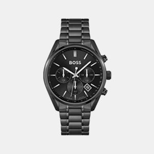 Champion Men Quartz Black Dial Chronograph Stainless Steel Watch 1513960