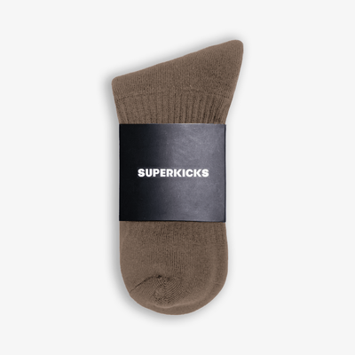 Superkicks | CREW SOCKS  { BROWN