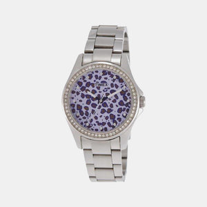 Fashion Women Quartz Blue Dial Analog Stainless Steel Watch TI000O40100