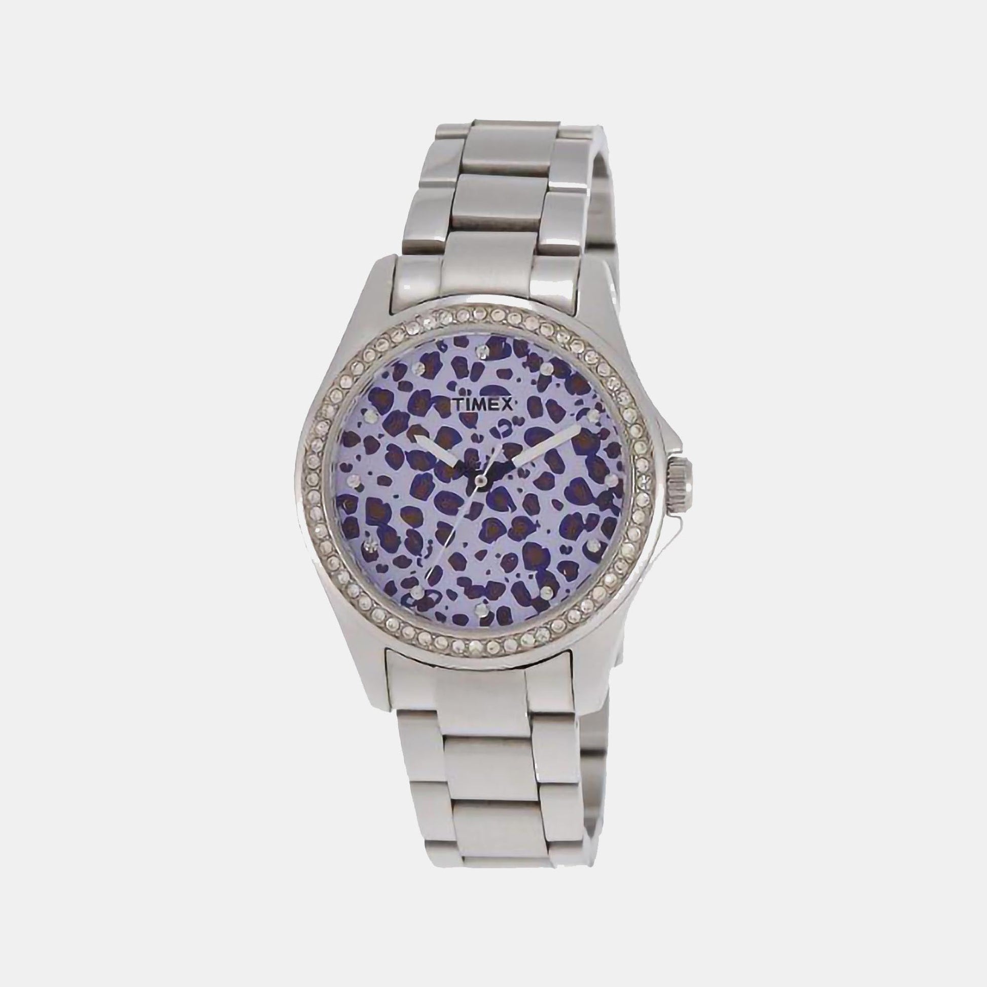 Fashion Women Quartz Blue Dial Analog Stainless Steel Watch TI000O40100