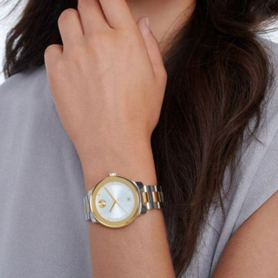 Bold Women Quartz Silver Dial Analog Stainless Steel Watch 3600749