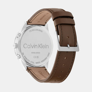 Ck Impressive Men Quartz Blue Dial Chronograph Leather Watch 25200300