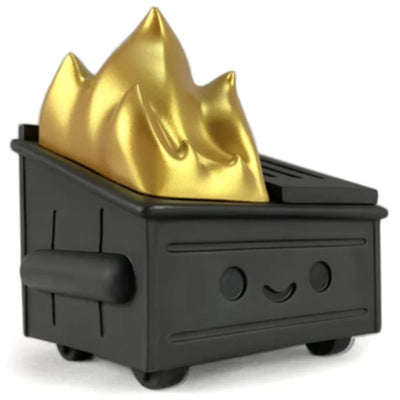 100% x Kidrobot Exclusive Dumpster Fire Vinyl Figure Black