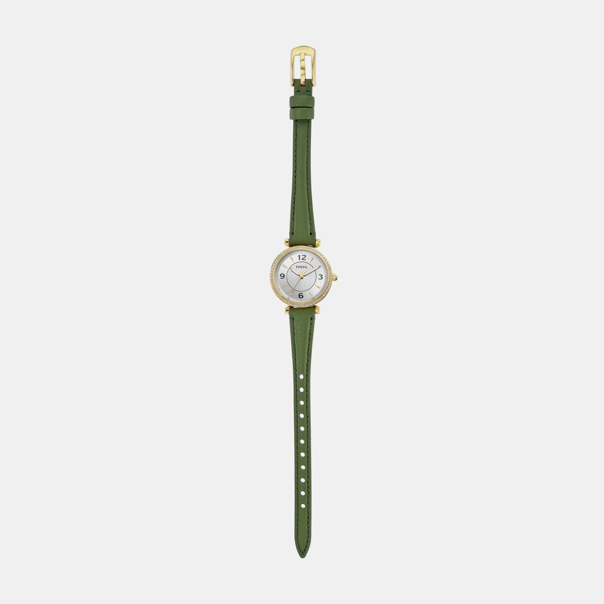 Carlie Women Quartz Silver Dial Analog Leather Watch ES5298