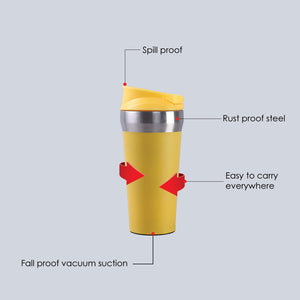 Wonderchef Safe Bot, Stainless Steel - 380ML - Yellow