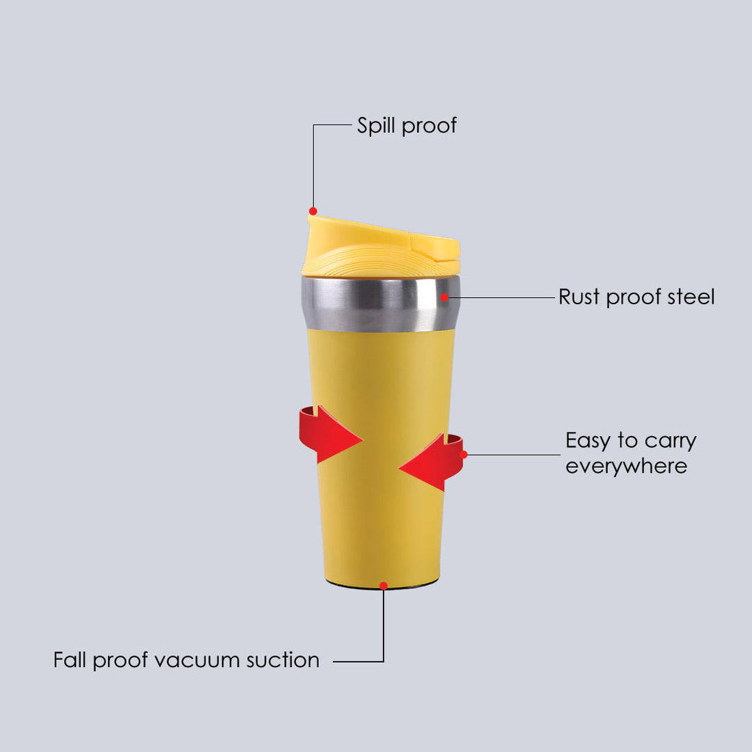 Wonderchef Safe Bot, Stainless Steel - 380ML - Yellow