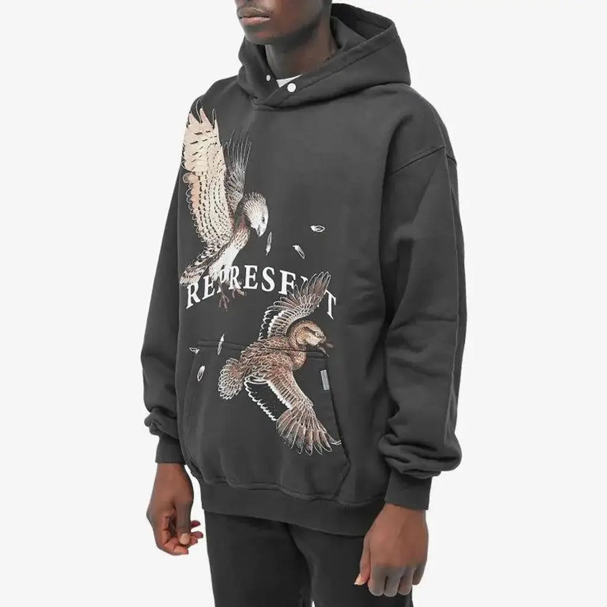 Represent | BIRDS OF PREY HOODIE  { OFF BLACK